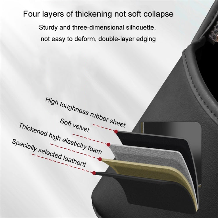 Car Between Seats Organizer Multifunctional Storage Bag Front And Back Dual Usage Tissue Box(Black) by buy2fix