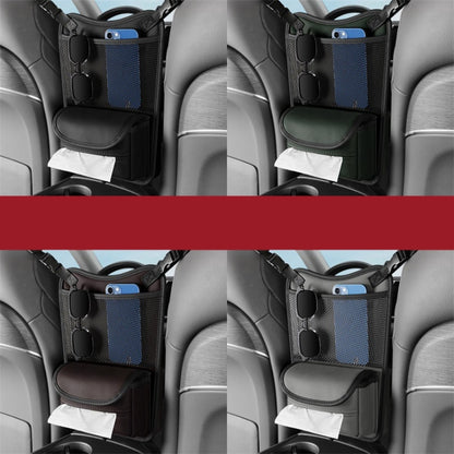 Car Between Seats Organizer Multifunctional Storage Bag Front And Back Dual Usage Tissue Box(Grey) by buy2fix