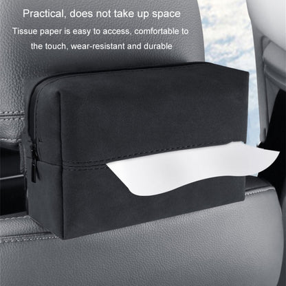 Car Armrest Box Tissue Box Car Sun Visor Seat Back Hanging Tissue Storage Bag(Grey) by buy2fix