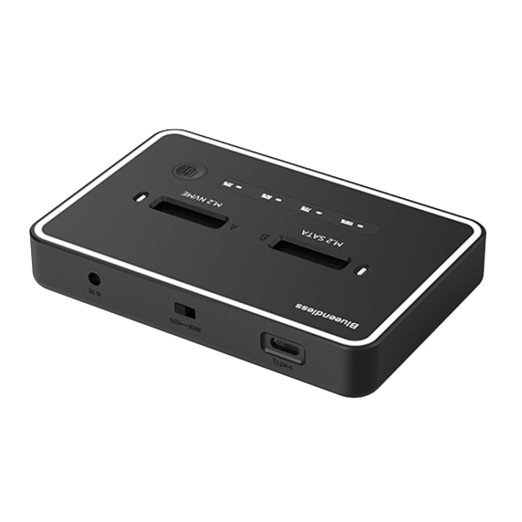 NVME + SATA Blueendless M.2 Dual-Slot Hard Drive Base Solid State Hard Drive Box, US Plug by buy2fix