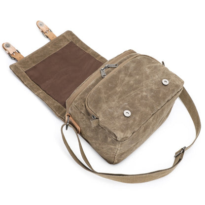 Camera Shoulder Messenger Bag Batik Canvas Waterproof Photography SLR Camera Bag(Khaki) by buy2fix