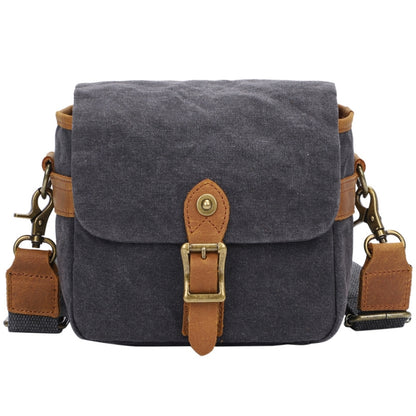 Retro Camera Canvas Bag Shoulder Messenger Bag Travel Portable Case(Dark Gray) by buy2fix