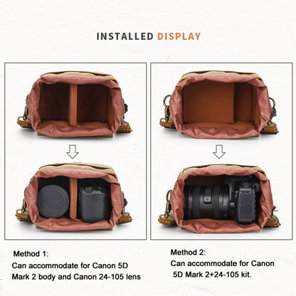 Retro Camera Canvas Bag Shoulder Messenger Bag Travel Portable Case(Dark Gray) by buy2fix