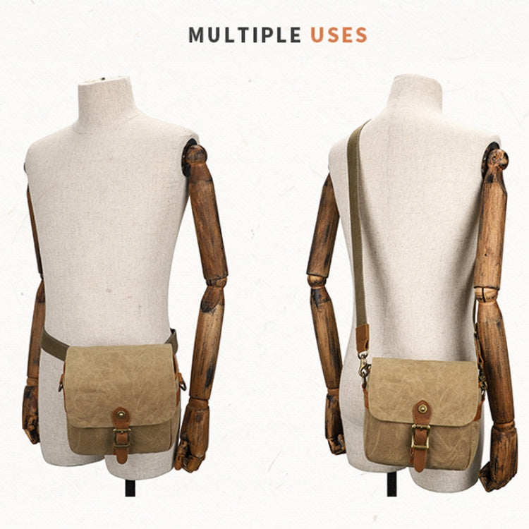 Retro Camera Canvas Bag Shoulder Messenger Bag Travel Portable Case(Dark Gray) by buy2fix