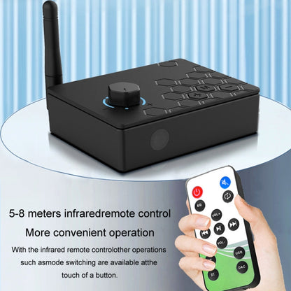 Bluetooth 5.4 Receiver Digital To Analog Card U Disk Converter Adapter With Remote Control(Coaxial Conversion) by buy2fix