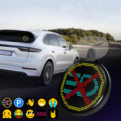 HI.GROOM Car LED Customized Pixel Emoticon Lights Bluetooth Remote Control Interactive AI Screen, Style: No Remote Control - Car Monitor by buy2fix | Online Shopping UK | buy2fix
