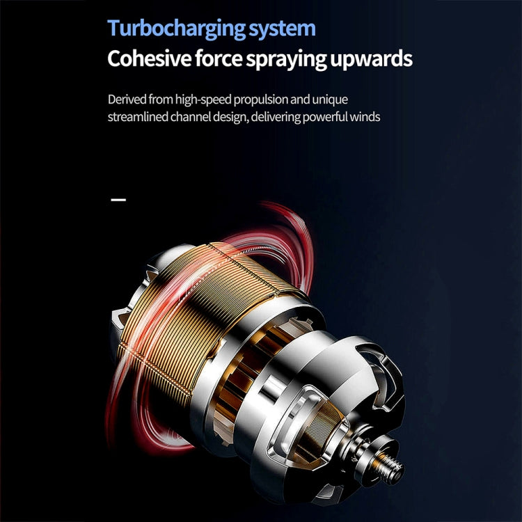 HX-157 Double-head Digital Display Waist-mounted Fan with Emergency Lighting Function(Dark Gray) by buy2fix