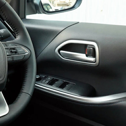 For Toyota 2022 VOXY/NOAH 90 Series Right-hand Drive Door Handle Patch Frame(Piano Black) by buy2fix