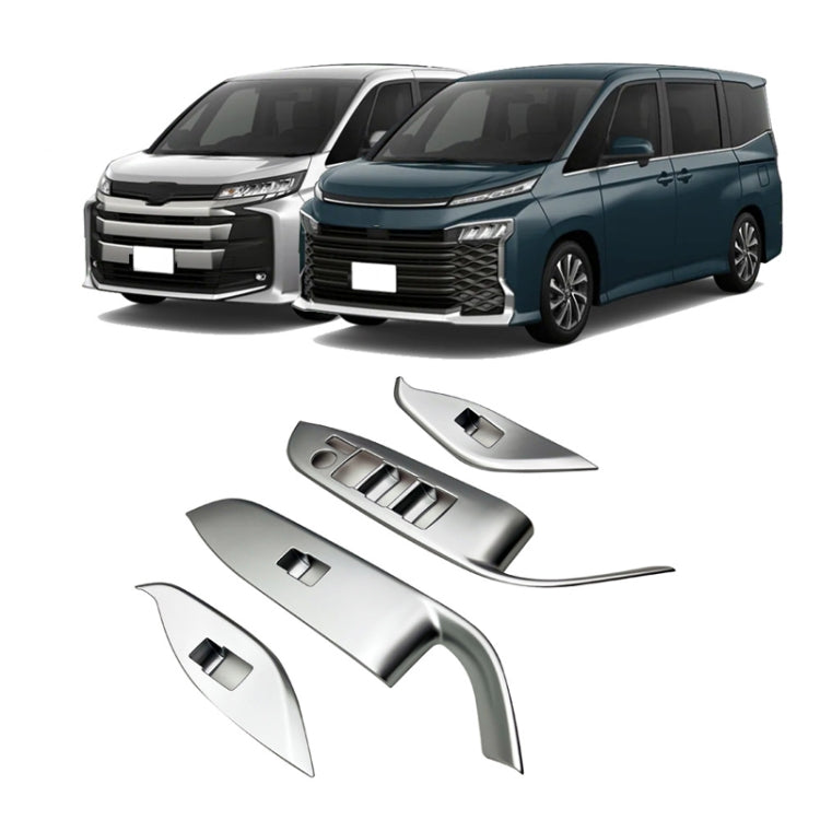 For Toyota 2022 VOXY/Noah 90 Series Right-hand Drive Glass Switch Panel Modification Sticker(Matte Silver) by buy2fix