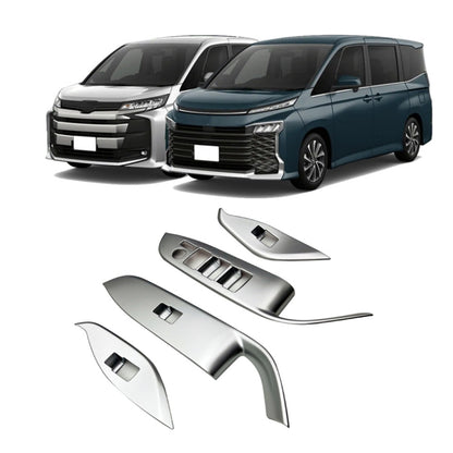 For Toyota 2022 VOXY/Noah 90 Series Right-hand Drive Glass Switch Panel Modification Sticker(Matte Silver) by buy2fix