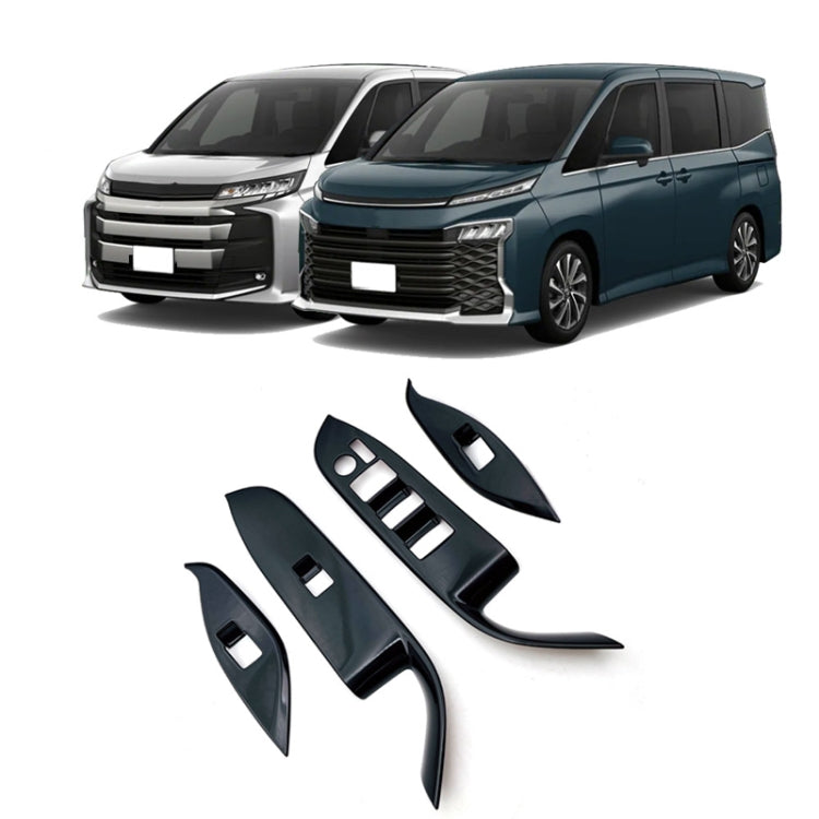 For Toyota 2022 VOXY/Noah 90 Series Right-hand Drive Glass Switch Panel Modification Sticker(Piano Black) by buy2fix