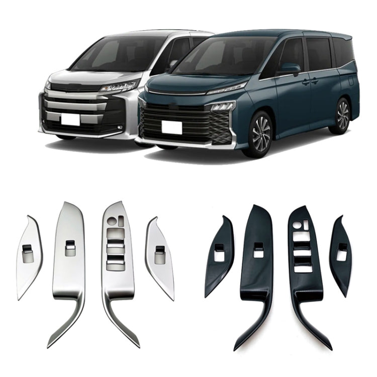 For Toyota 2022 VOXY/Noah 90 Series Right-hand Drive Glass Switch Panel Modification Sticker(Matte Silver) by buy2fix