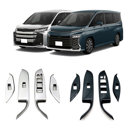 For Toyota 2022 VOXY/Noah 90 Series Right-hand Drive Glass Switch Panel Modification Sticker(Piano Black) by buy2fix