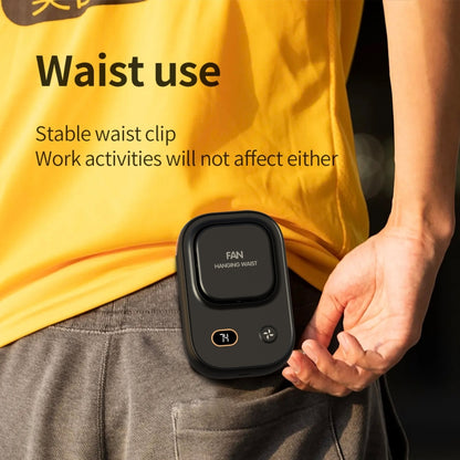 HX-150A Outdoor Digital Display Silent USB Charging Bladeless Waist Hanging Neck Fan(Pink) by buy2fix