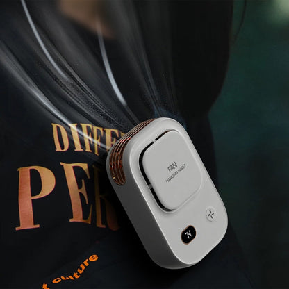 HX-150A Outdoor Digital Display Silent USB Charging Bladeless Waist Hanging Neck Fan(Pink) by buy2fix