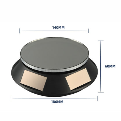 14cm Solar Energy Spinning Display Stand with LED Light for Jewelry Crystal Product Display, Style: White Transparent by buy2fix