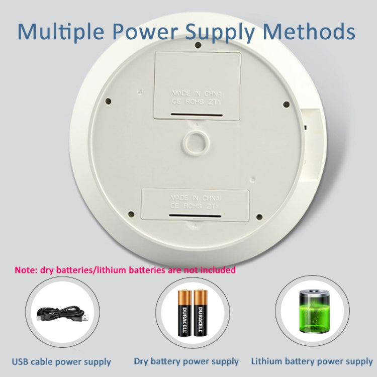 14cm Solar Energy Spinning Display Stand with LED Light for Jewelry Crystal Product Display, Style: White Transparent by buy2fix