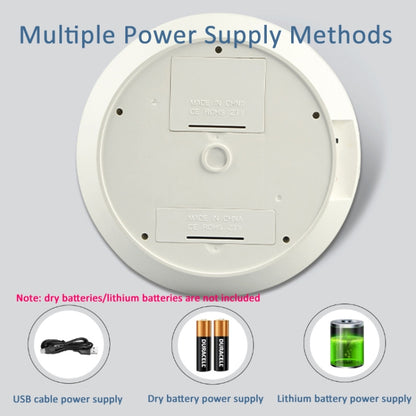14cm Solar Energy Spinning Display Stand with LED Light for Jewelry Crystal Product Display, Style: White Transparent by buy2fix