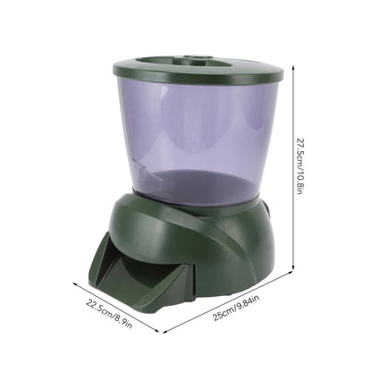 4.25L Aquarium Automatic Feeder Timing Dosing Fish Tank Pond Feeder(Green) - Feeders by buy2fix | Online Shopping UK | buy2fix
