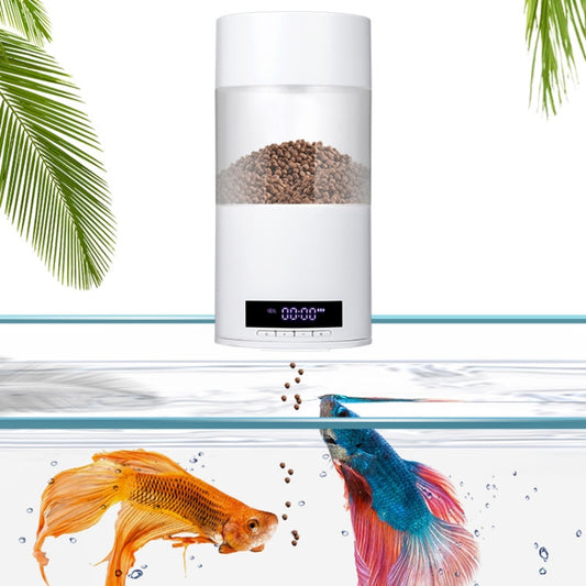USB Direct Plug / Battery Dual-Use Automatic Fish Feeder Timing Dosing Feeder(White) - Feeders by buy2fix | Online Shopping UK | buy2fix