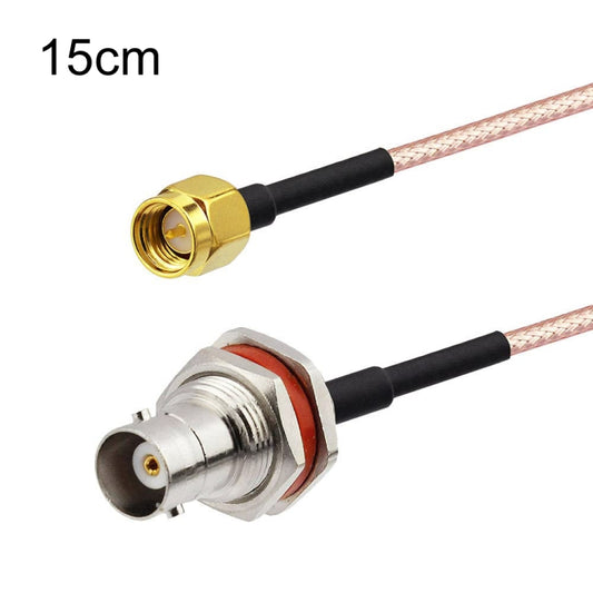 15cm SMA Male To BNC Waterproof Female RG316 Coaxial RF Adapter Cable by buy2fix