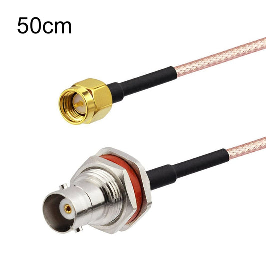 50cm SMA Male To BNC Waterproof Female RG316 Coaxial RF Adapter Cable by buy2fix