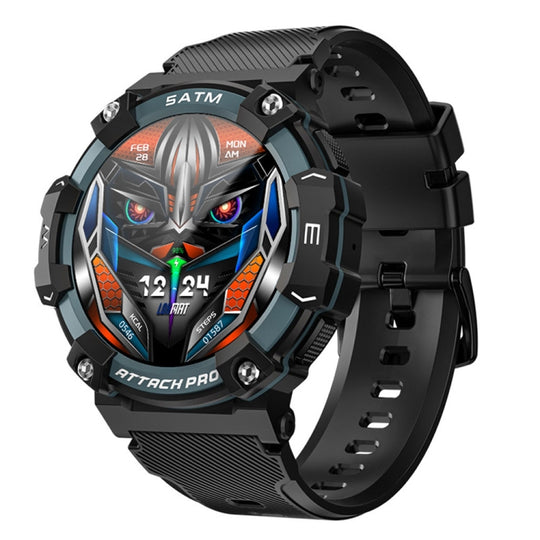 LOKMAT ATTACK 2 PRO 1.39-Inch 5ATM Waterproof Health Monitoring Bluetooth Smart Watch(Gray)