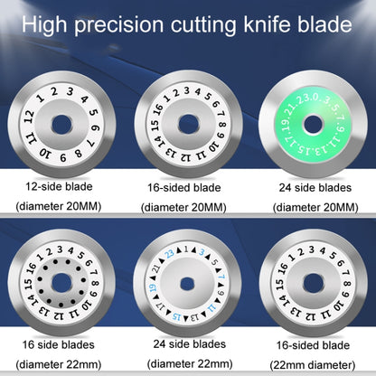 20mm 12 Rotating Surface Fiber Optic Cutting Knife Replacement Tungsten Steel Blade by buy2fix