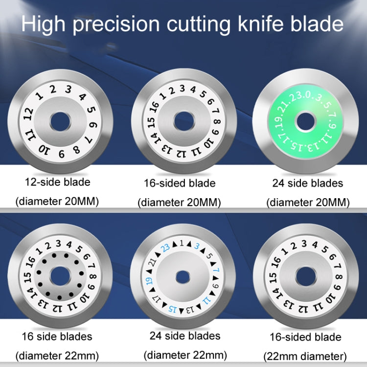 22mm 16 Rotating Surface Fiber Optic Cutting Knife Replacement Tungsten Steel Blade by buy2fix