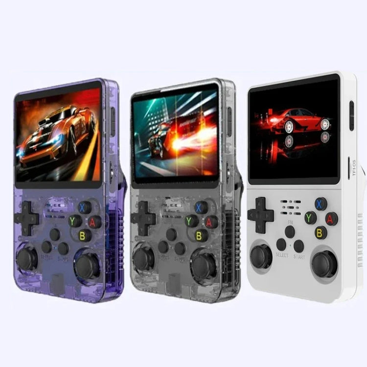 R36S Retro Handheld Game Console Linux System 3.5-Inch Screen Double TF Card Version 64G White - Pocket Console by buy2fix | Online Shopping UK | buy2fix