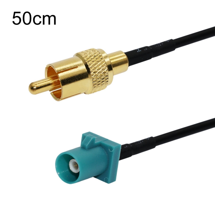 50cm RCA Male To Fakra Z Male RG174 Cable Coaxial RF Adapter Cable by buy2fix