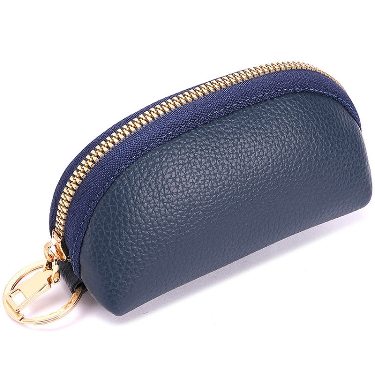 Mini Car Key Bag Large Capacity Soft Leather Coin Purse(Blue) by buy2fix
