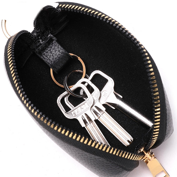 Mini Car Key Bag Large Capacity Soft Leather Coin Purse(Black) by buy2fix