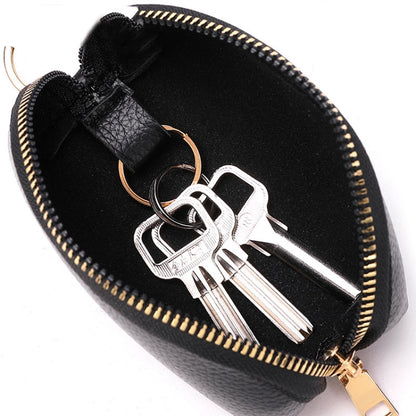 Mini Car Key Bag Large Capacity Soft Leather Coin Purse(Black) by buy2fix