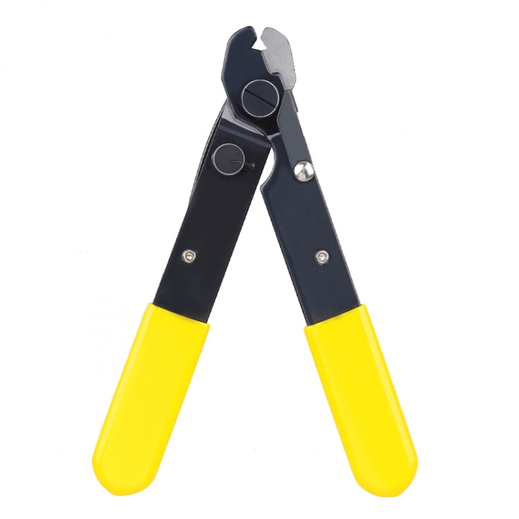 Fiber Optic Single Jaw Miller Pliers Cable Coating Stripper(Yellow) by buy2fix