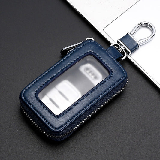 Car Remote Control Universal Visible Zipper Key Case(Royal Blue) by buy2fix