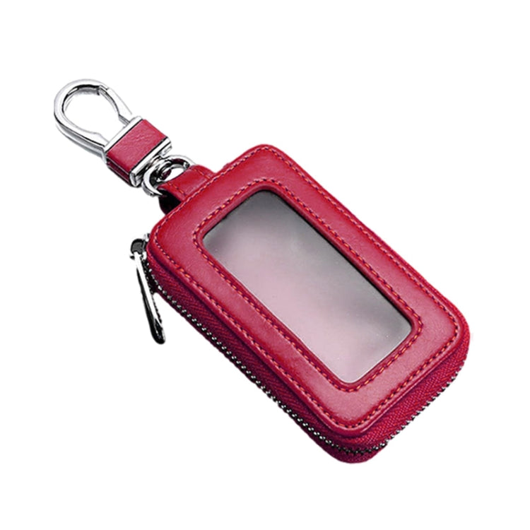 Car Remote Control Universal Visible Zipper Key Case(Claret) by buy2fix