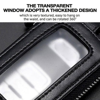 Car Remote Control Universal Visible Zipper Key Case(Black) by buy2fix