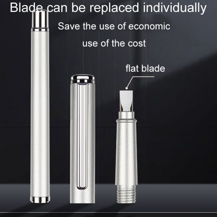 Tungsten Steel Fiber Cutting Knife Pen Type Portable Bare Fiber Cutter, Style: Flat Blade by buy2fix