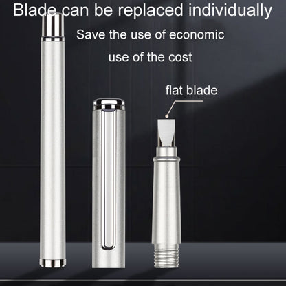 Tungsten Steel Fiber Cutting Knife Pen Type Portable Bare Fiber Cutter, Style: Flat Blade by buy2fix