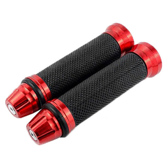1pair 22mm Motorcycle Universal Handlebar Rubber Cover Oiler CNC Modified Handlebar Grips(Red)