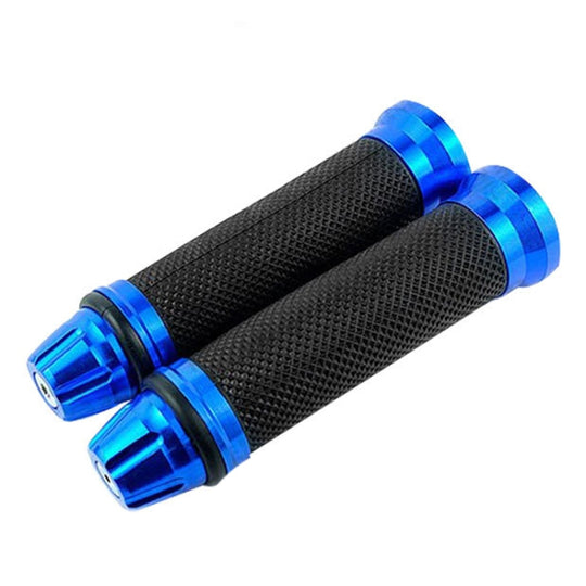 1pair 22mm Motorcycle Universal Handlebar Rubber Cover Oiler CNC Modified Handlebar Grips(Blue)