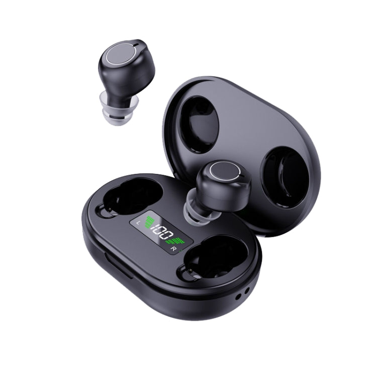 1pair Rechargeable Semi-In-Ear Hearing Aid Elderly Sound Amplifier(Black) - Hearing Aids by buy2fix | Online Shopping UK | buy2fix