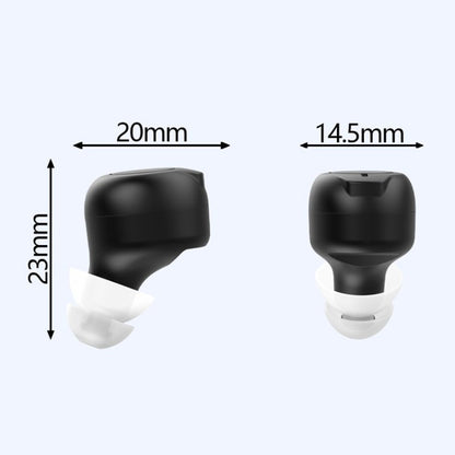 1pair Rechargeable Semi-In-Ear Hearing Aid Elderly Sound Amplifier(Black) - Hearing Aids by buy2fix | Online Shopping UK | buy2fix