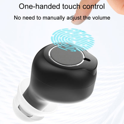 1pair Rechargeable Semi-In-Ear Hearing Aid Elderly Sound Amplifier(Black) - Hearing Aids by buy2fix | Online Shopping UK | buy2fix