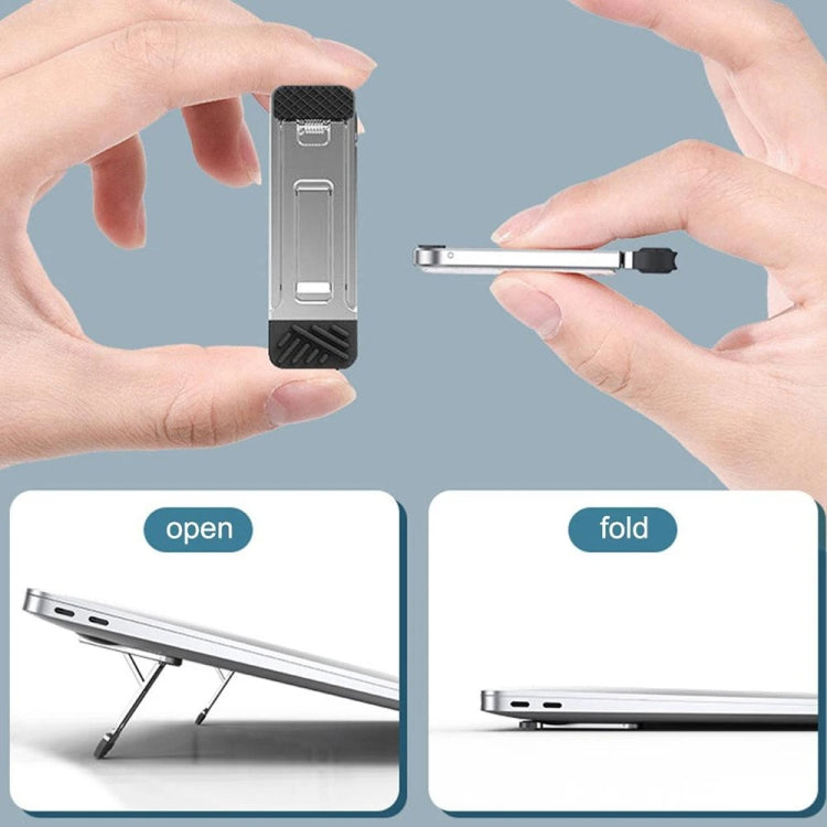 2pcs Invisible Cooling Stand Heightening Pad For Laptop & Smartphones & Tablet(Light Gray) by buy2fix