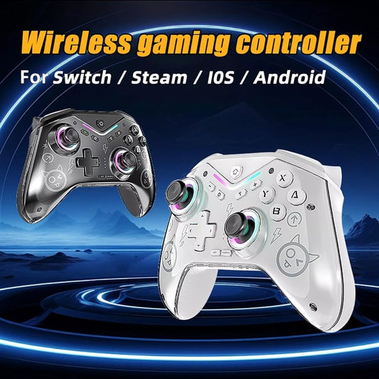 CM-617 Wireless Bluetooth Game Controller for Switch / Android / IOS / PC / Smart TV(Colorful Black) by buy2fix