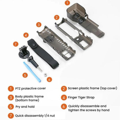For DJI OSMO Pocket 3 RCSTQ Transparent Protective Case Global Anti-Dislodgement Strap Storage Shell - Case & Bags by RCSTQ | Online Shopping UK | buy2fix