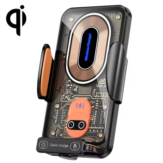 120W Transparent Car Wireless Charger Cell Phone Holder Magnetic Fast Charger(Black) by buy2fix