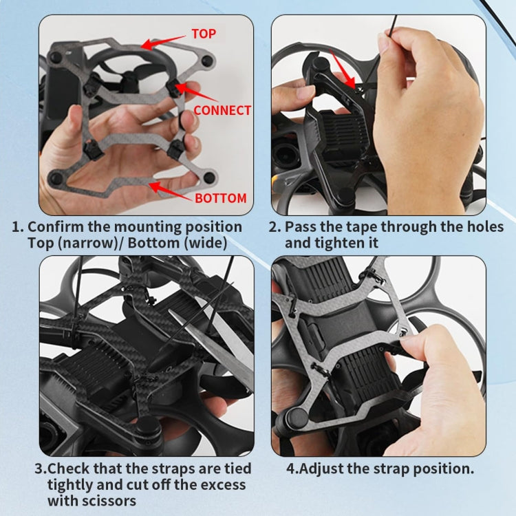 For DJI Avata 2 RCSTQ Chassis Armor Carbon Fiber Lightweight Protection Crash Bumper by RCSTQ